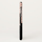 Elegante Tiara Rose Gold Glitzer Tropfen Case-Mate iPhone Hülle (Hinten/Links)