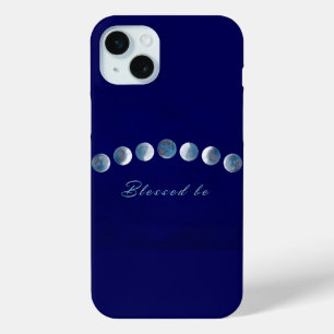 Elegante tiefe blaue Mondphasen Seligen sein Case-Mate iPhone Hülle