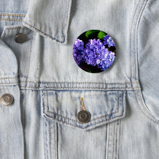 Elegante tiefe lila Blume Hydrangea Button (Beispiel)