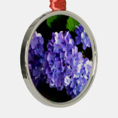 Elegante tiefe lila Blume Hydrangea Ornament Aus Metall (Rechts)