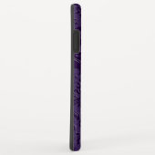 Elegante tiefe Lila Blumenspitze Case-Mate iPhone Hülle (Hinten/Rechts)