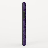 Elegante tiefe Lila Blumenspitze Lila Case-Mate iPhone Hülle (Hinten/Rechts)