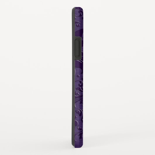 Elegante tiefe Lila Blumenspitze Lila Case-Mate iPhone Hülle (Hinten/Rechts)