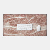 Elegante tiefe Rose und weißer Marmor Schreibtischunterlage (Tastatur & Maus)