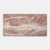 Elegante tiefe Rose und weißer Marmor Schreibtischunterlage (Vorderseite)