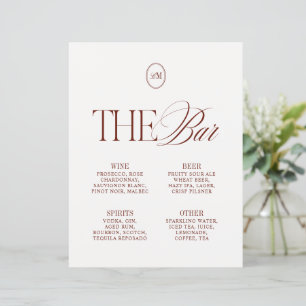 Elegante tiefe Terrakotta-Theke Hochzeitsmenü