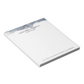 Elegante Tiefgraue Wasserfarben Beruflich Minimal Notizblock (angewinkelt)