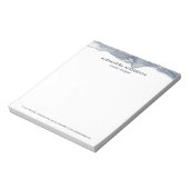 Elegante Tiefgraue Wasserfarben Beruflich Minimal Notizblock (Rotiert)