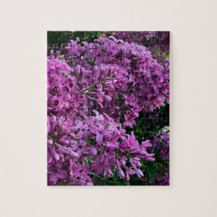 Elegante tiefpurpurrote Magenta-Blumen Lilien Puzzle