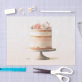 Elegante Tier Blush Blumengebäck Seidenpapier (Handwerk)