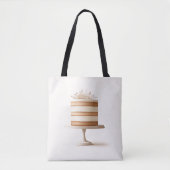 Elegante Tier White Floral Cake Bäckerei Küche Tasche (Vorderseite)