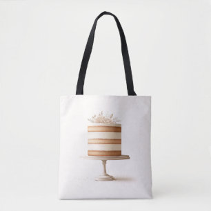 Elegante Tier White Floral Cake Bäckerei Küche Tasche