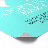 Elegante Tiffany Baby Shower Books für Babysignatu Poster (Ecke)