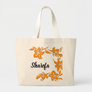 Elegante Tigerlilien-Tasche Jumbo Stoffbeutel