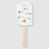 Elegante Timeline und Willkommensfarbe Blau grün Fächer (Vorderseite)