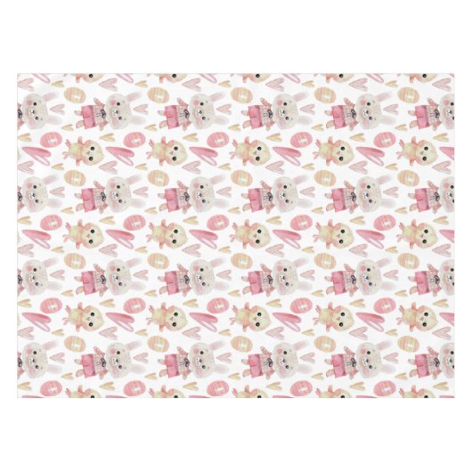 Elegante Tischdecke Aquarell-Ostern-Muster-| (Vorderseite (Horizontal))