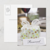 Elegante Tischgestaltung mit Geschenk Postkarte (Vorne/Hinten)