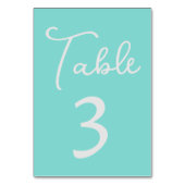 Elegante Tischnummer (Rückseite)