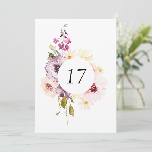 Elegante Tischnummer (Stehend Vorderseite)