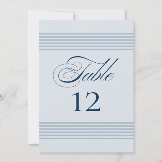 Elegante Tischnummer am Meer (Rückseite)