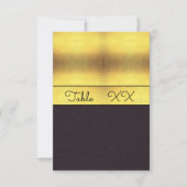 Elegante Tischnummer aus Gold und Schwarz (Vorderseite)