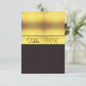 Elegante Tischnummer aus Gold und Schwarz (Stehend Vorderseite)