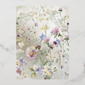 Elegante Tischnummer Blumen Herbstfoil (Rückseite)