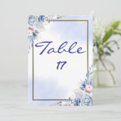 Elegante Tischnummer Card (Stehend Vorderseite)