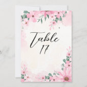 Elegante Tischnummer Card (Vorderseite)