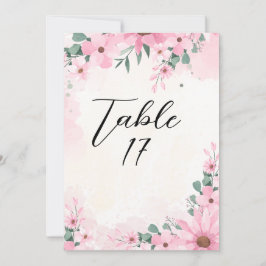 Elegante Tischnummer Card