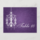 Elegante Tischnummer Chandelier Lila (Vorderseite)