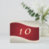 Elegante Tischnummer Dazzling Glitzern Red (Stehend Vorderseite)