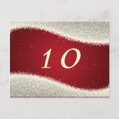 Elegante Tischnummer Dazzling Glitzern Red (Vorderseite)