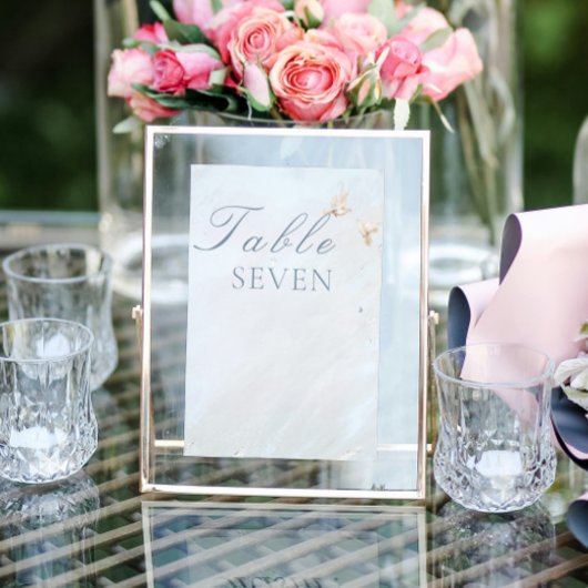 Elegante Tischnummer der Hochzeitsweiße Tauben Fensteraufkleber