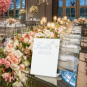 Elegante Tischnummer der Hochzeitsweiße Tauben Sockelschild