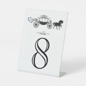 Elegante Tischnummer für Buggy und Reiten Sockelschild (Vorderseite)