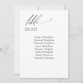 Elegante Tischnummer für Hochzeiten (Vorderseite)