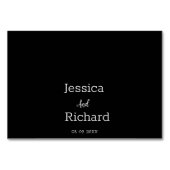 Elegante Tischnummer für Hochzeiten in Schwarzkall (Rückseite)