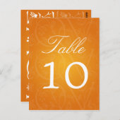 Elegante Tischnummer Liebe Blüh Orange (Vorne/Hinten)