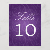Elegante Tischnummer Liebe Geblüht Lila (Vorderseite)