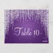 Elegante Tischnummer Night Dazzle Lila (Rückseite)