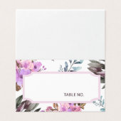 Elegante Tischnummer Platzkarten (Außenseite Aufgefaltet)