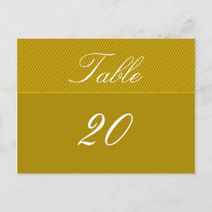 Elegante Tischnummer-Postkarte Postkarte