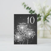 Elegante Tischnummer Sommer Sparkle (Stehend Vorderseite)