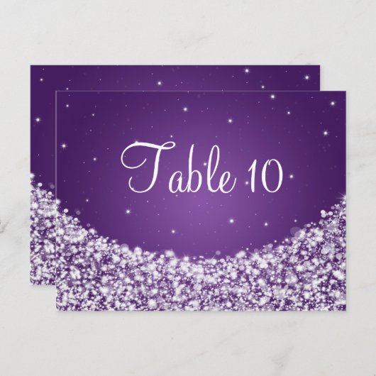 Elegante Tischnummer Splash & Spa Tamaro Lila (Vorne/Hinten)