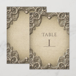 Elegante Tischnummer Südlicher Charme Rustikale Bu