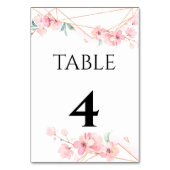 Elegante Tischnummer. Tischnummer (Rückseite)