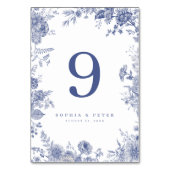 Elegante Tischnummer Toile (Vorderseite)