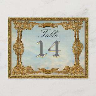 Elegante Tischnummerkarte Postkarte