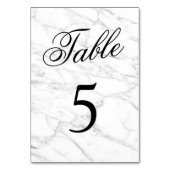 Elegante Tischnummern aus weißem Marmor (Vorderseite)